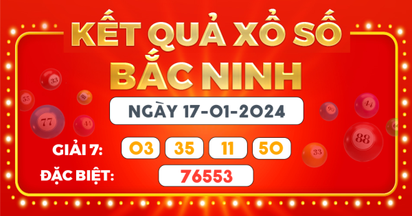 Kết quả xổ số Hà Nội ngày 17/1/2024