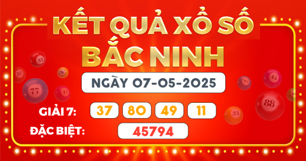 Kết quả xổ số Hà Nội ngày 7/5/2025