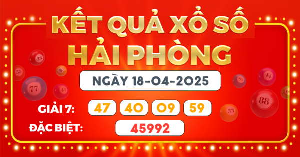 Kết quả xổ số Hà Nội ngày 18/4/2025