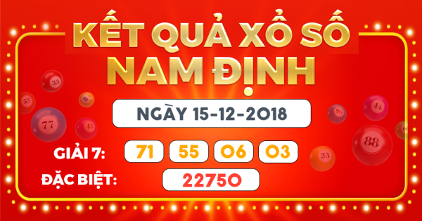 Kết quả xổ số Hà Nội ngày 15/12/2018
