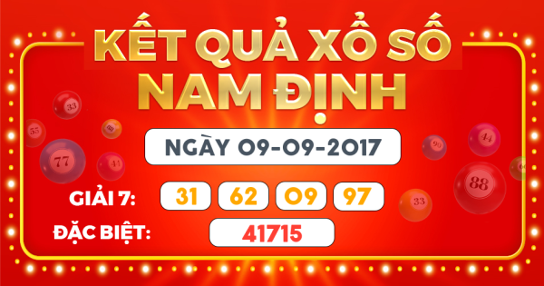 Kết quả xổ số Hà Nội ngày 9/9/2017